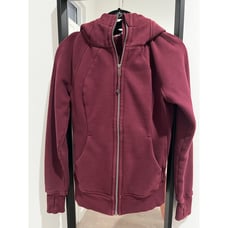 Lululemon Scuba Full-Zip Hoodie Heathered Smoky Red size 4