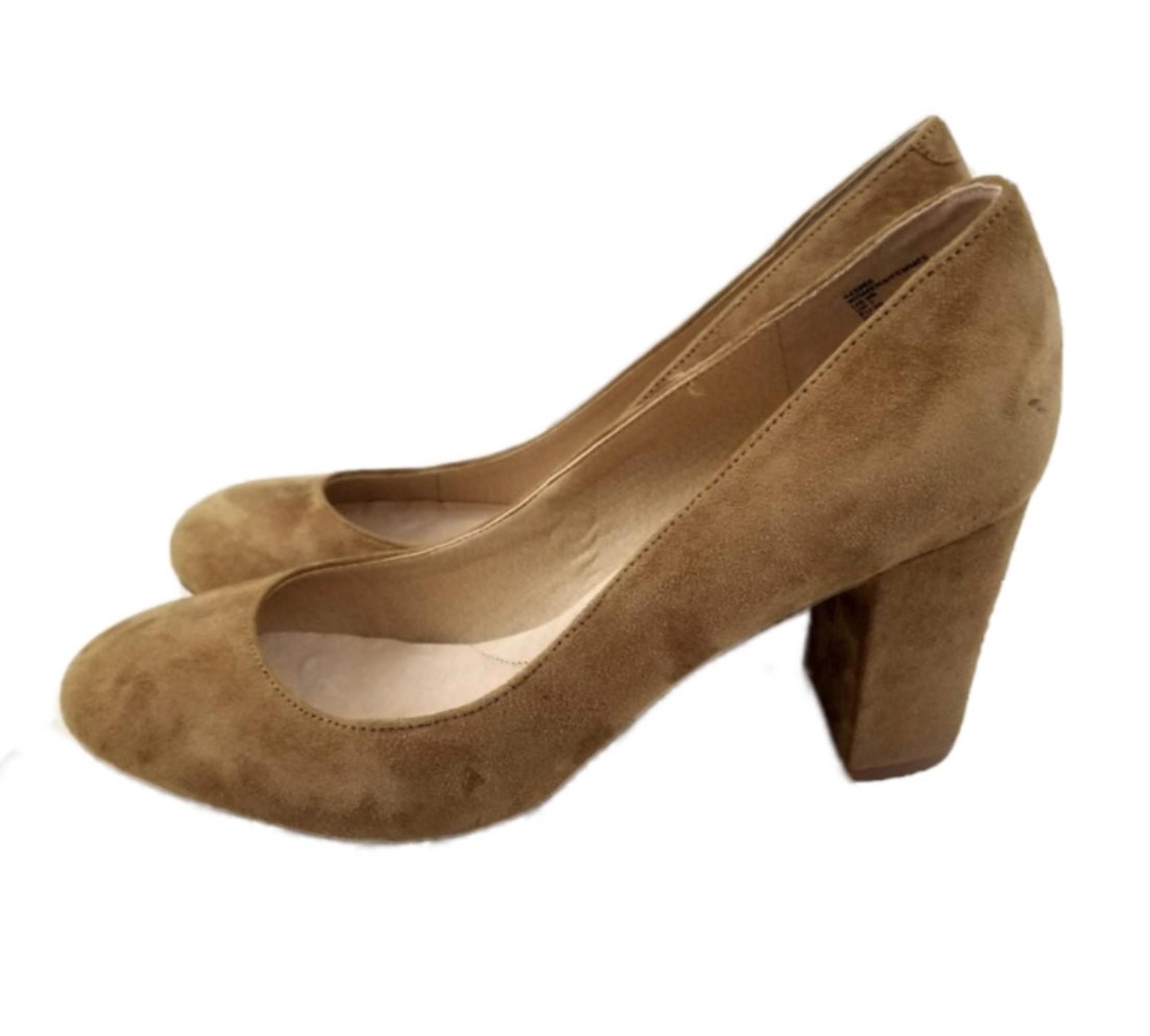 LANDS END Vicuna Minnie Pumps Size 6.5