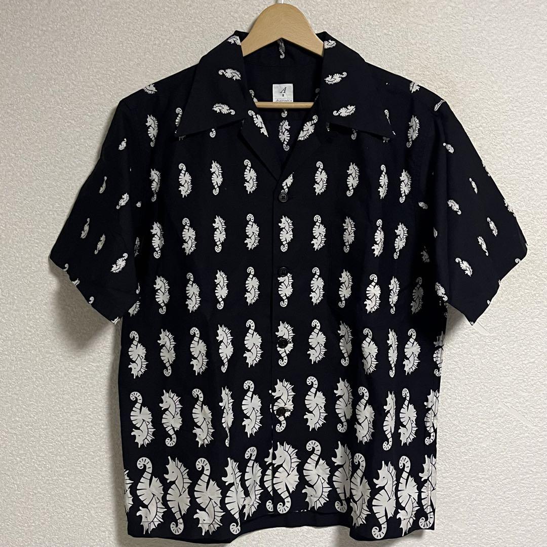 ANATOMICA Anatomica Seahorse Open Collar Shirt M