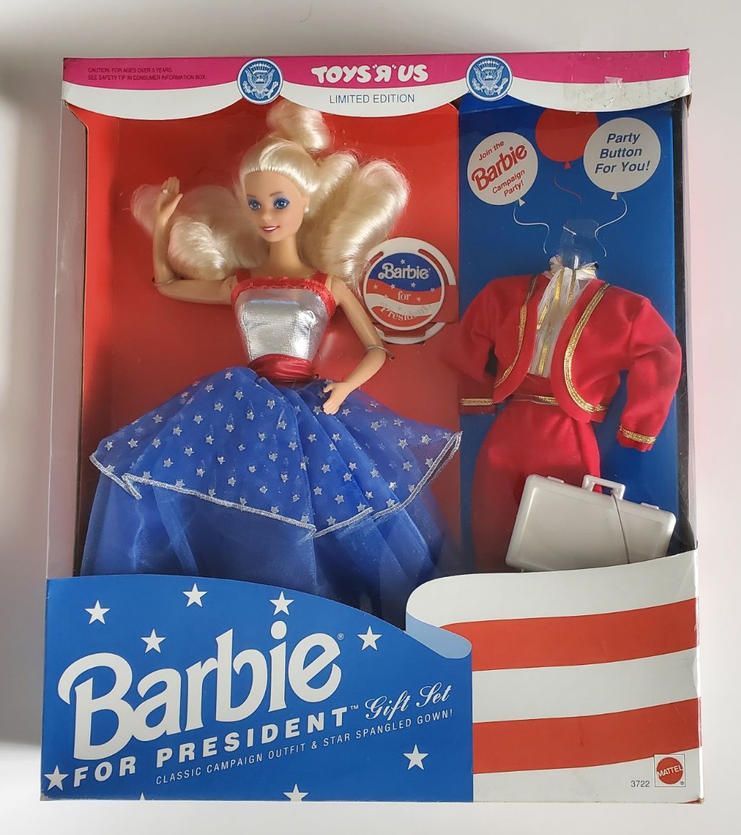 Barbie for President gift set. Sold by