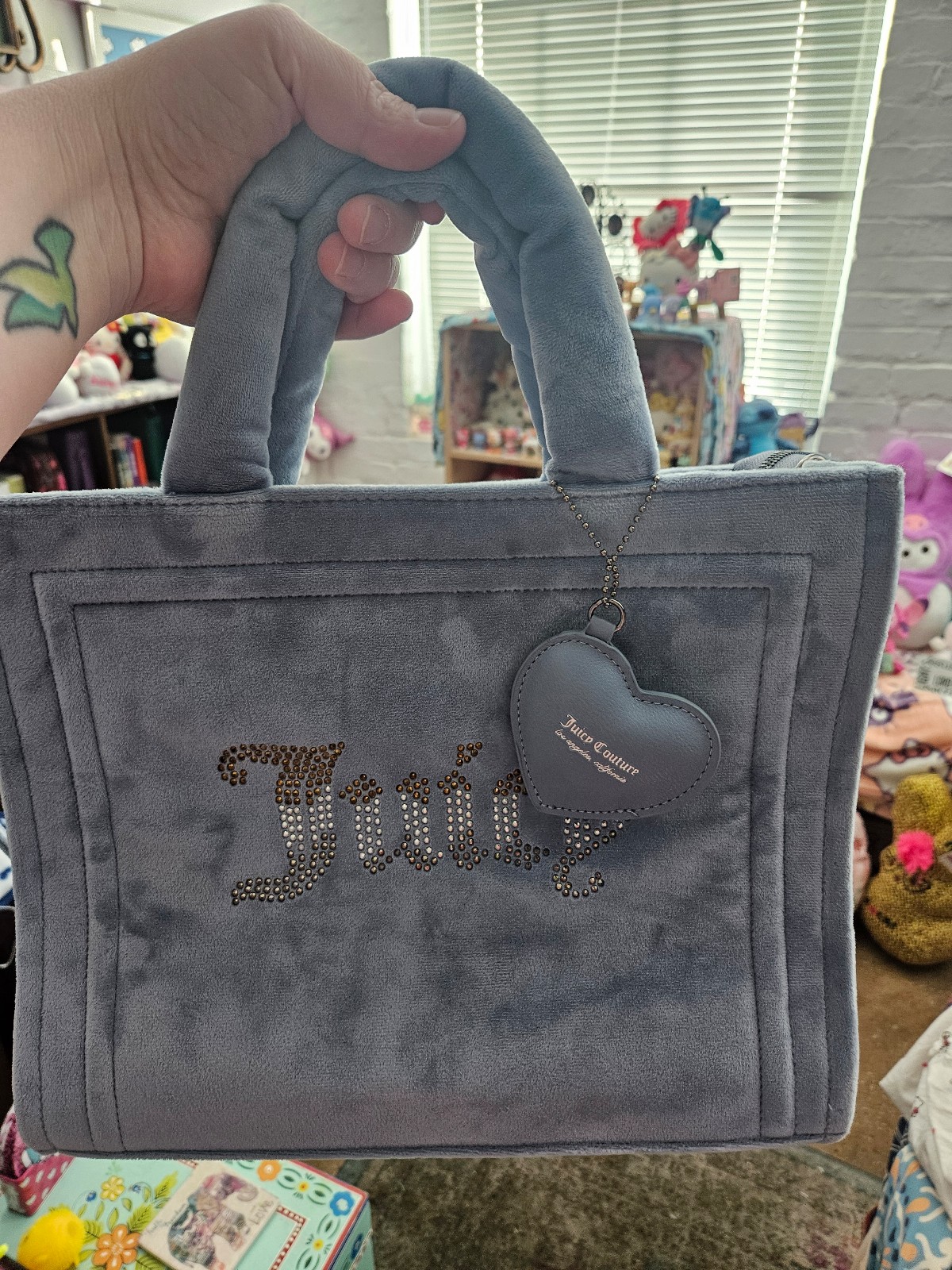 Blue big spender tote bag juicy couture