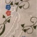 Dining table cloth linens handmade linen floral embroidered 6 seats white new