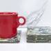 Set of 4 Abstract Ceramic Coasters