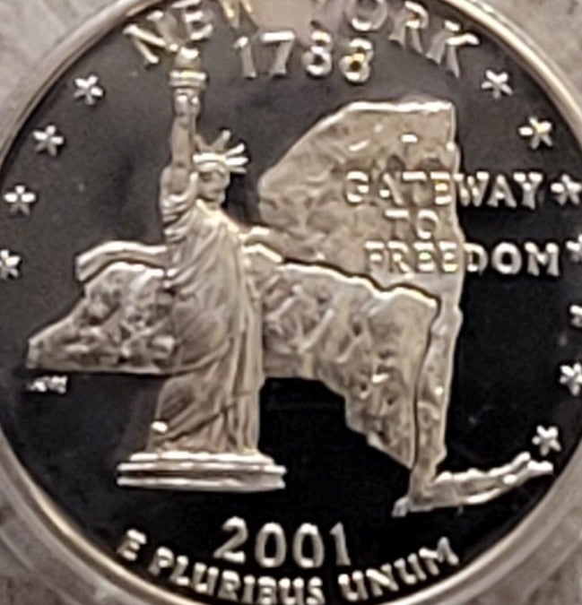 2001 S Silver New York Proof PCGS PR69DCAM #1444