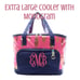 Pink Gold Arrows Large Cooler with Monogram