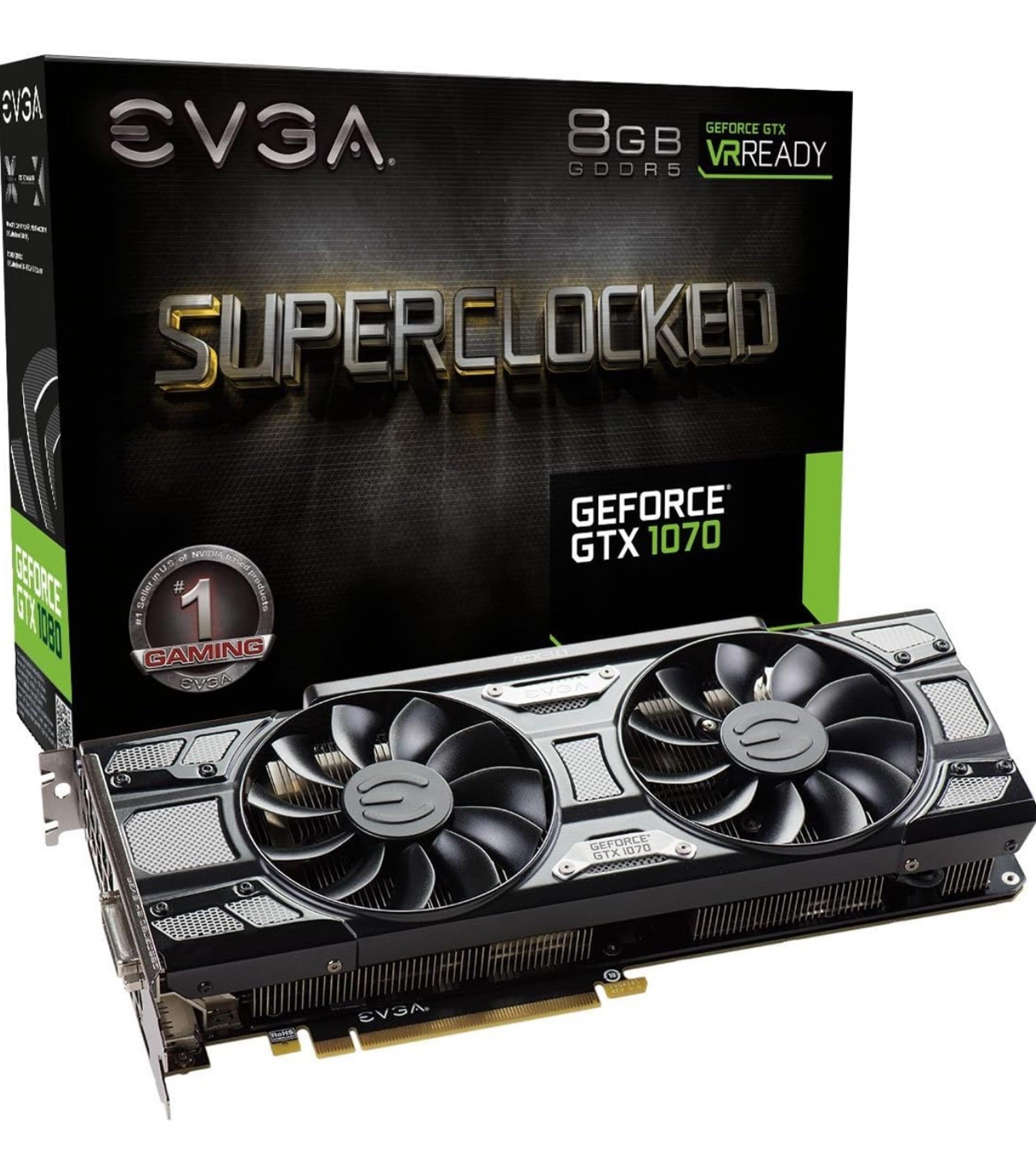 EVGA GeForce GTX 1070 SC 8GB GDDR5 Graphics Card