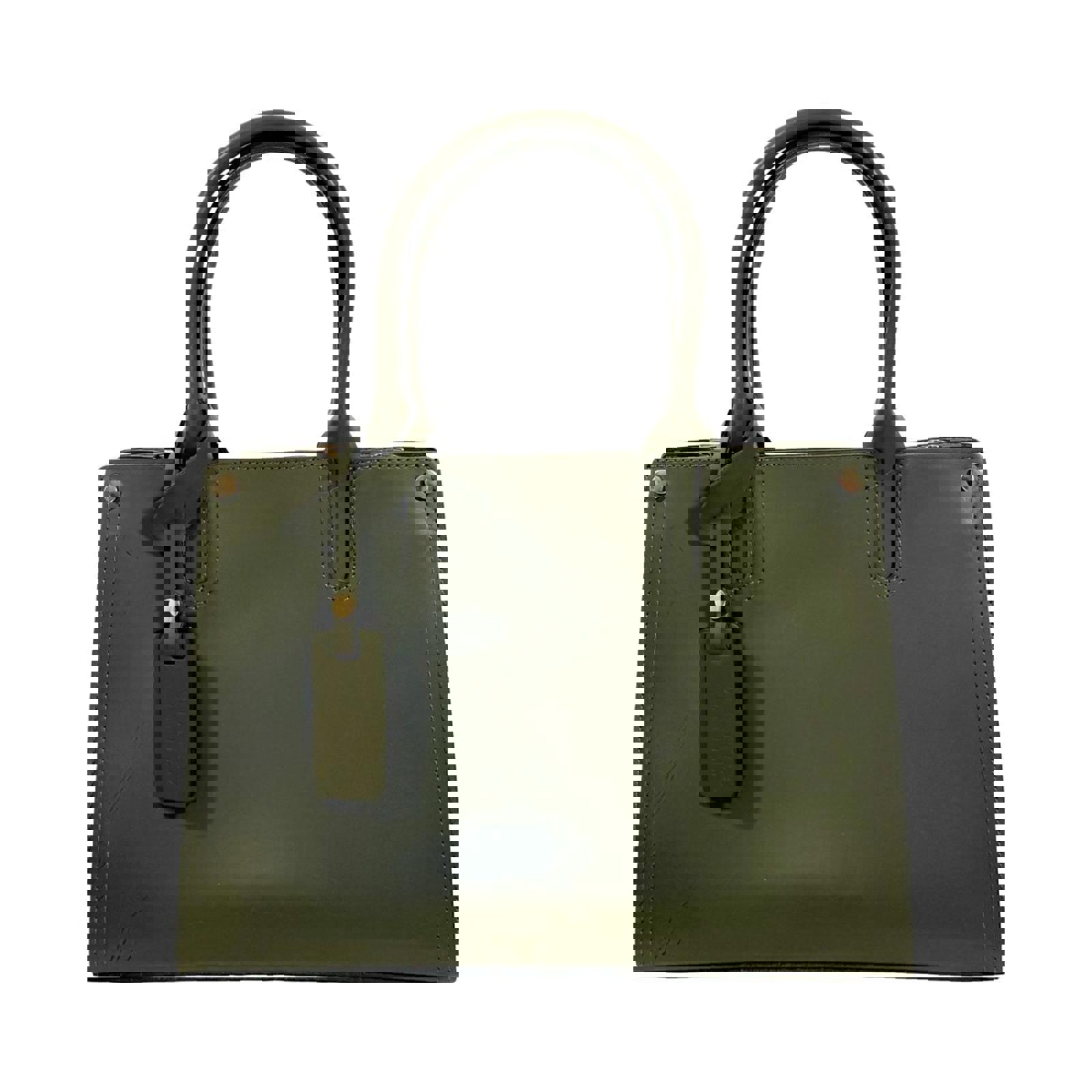Vera Pelle Italian Leather Handbag | Olive Green