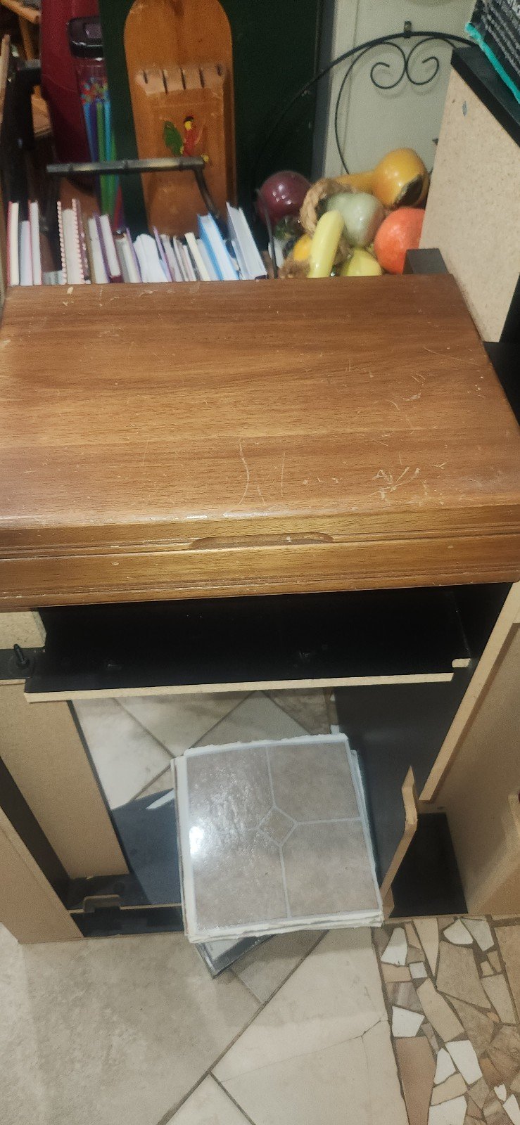 Antique wood cutlery box