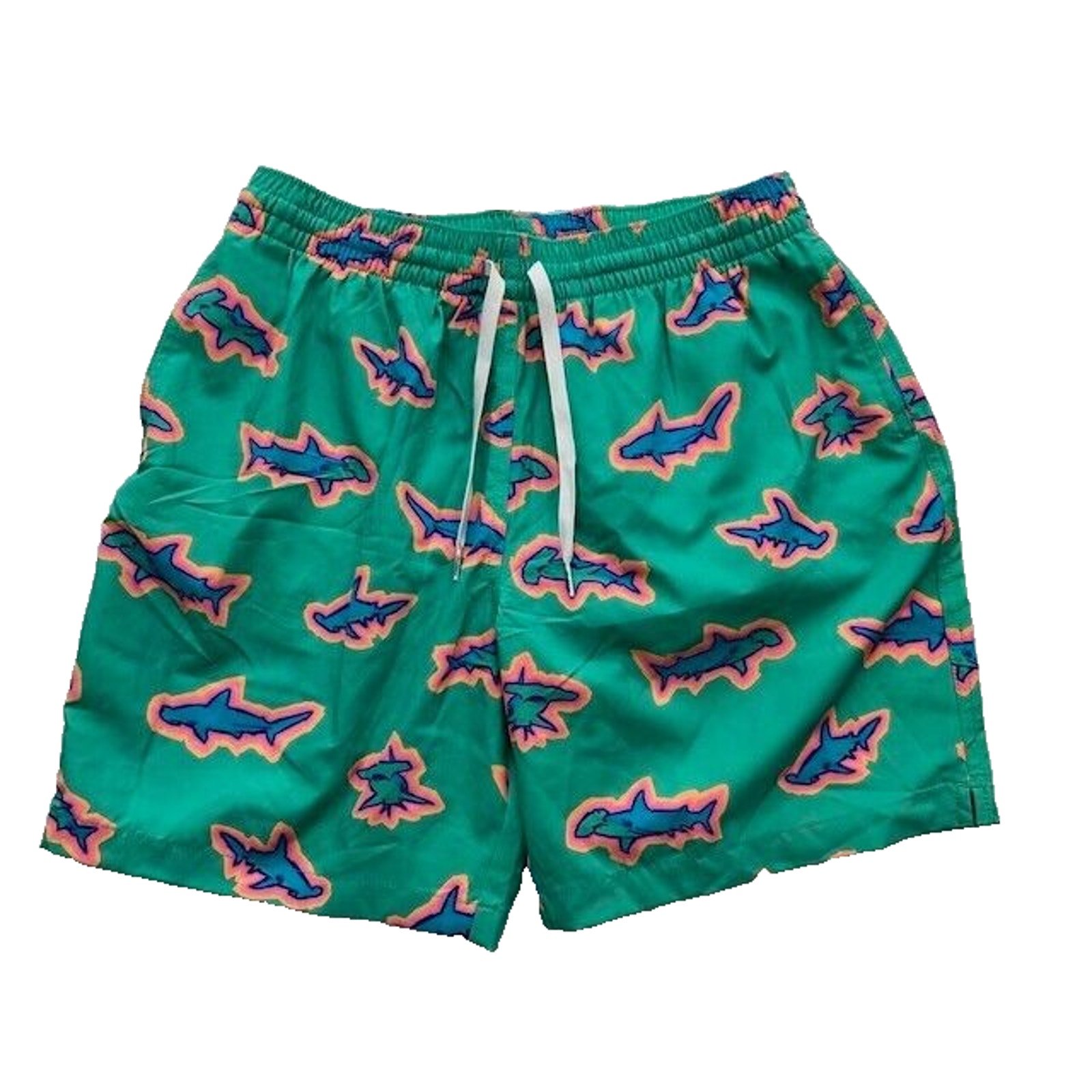 Chubbies The The Apex Swimmers 7 Classic Swim Trunks Shark Print Green Medium
