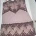 Wacoal Embrace Lace Sheer Chemise Lingerie Nightgown 814191 M Pink Burg Nude EUC