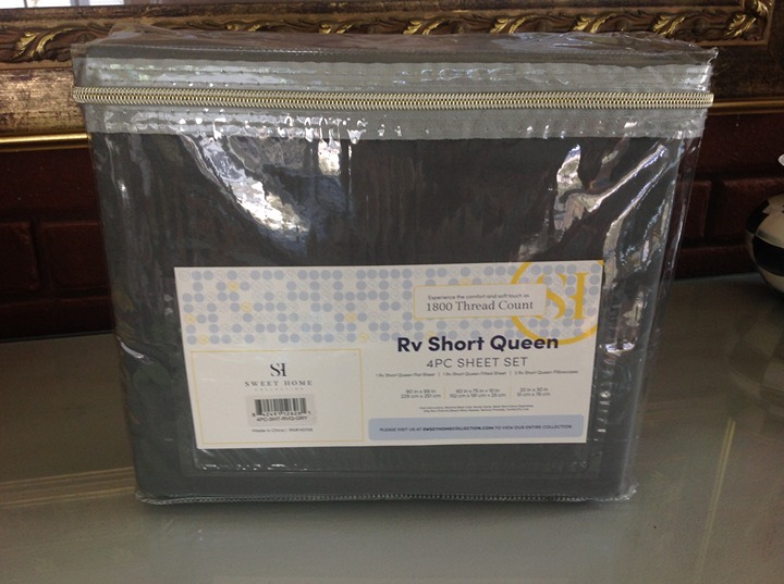 1800 Thread count RV Short Queen 4pc Sheet Set
