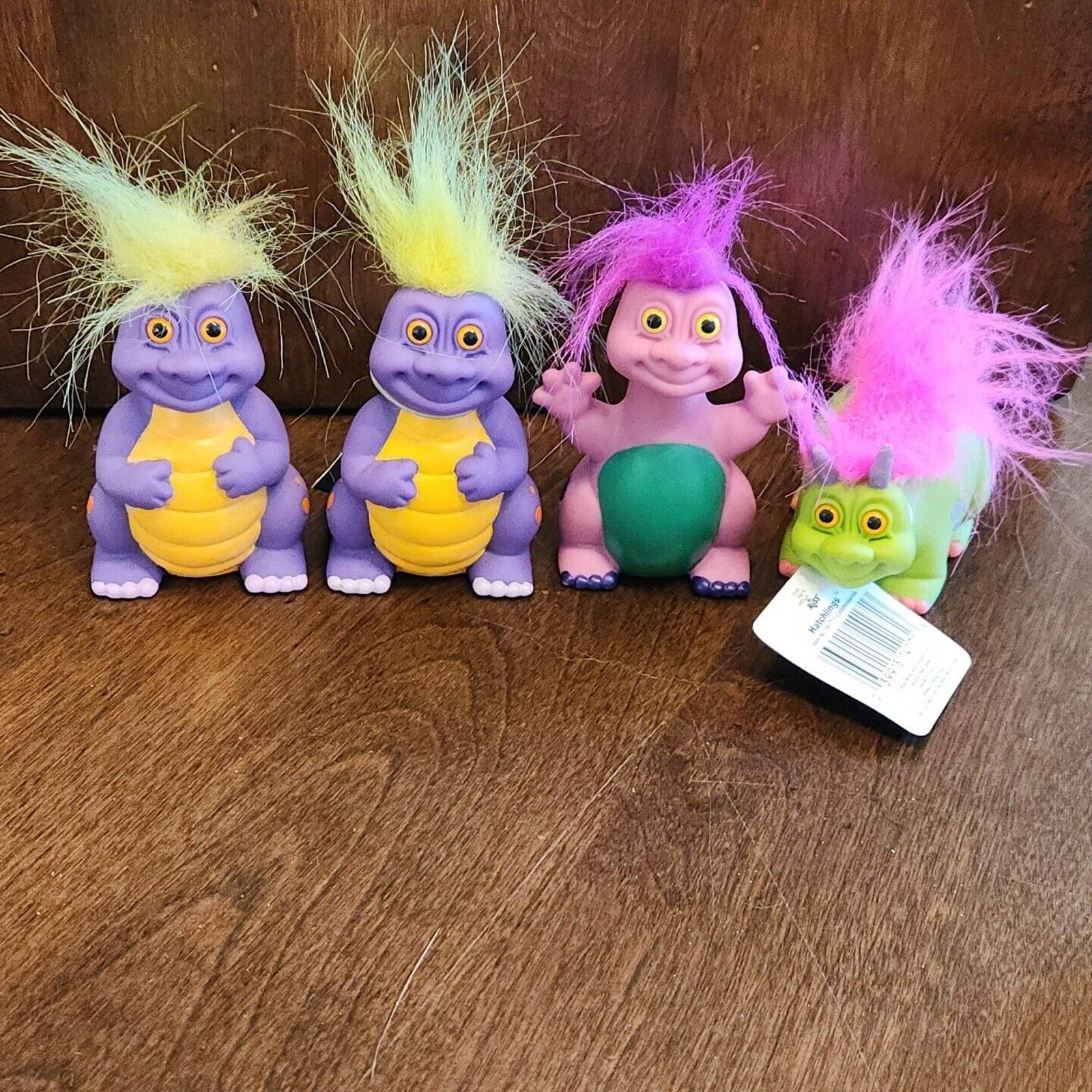 RUSS Hatchlings Troll Dinosaur SWEETTASAURUS ADORASAURUS HUGASURUS Vtg Lot 1990s