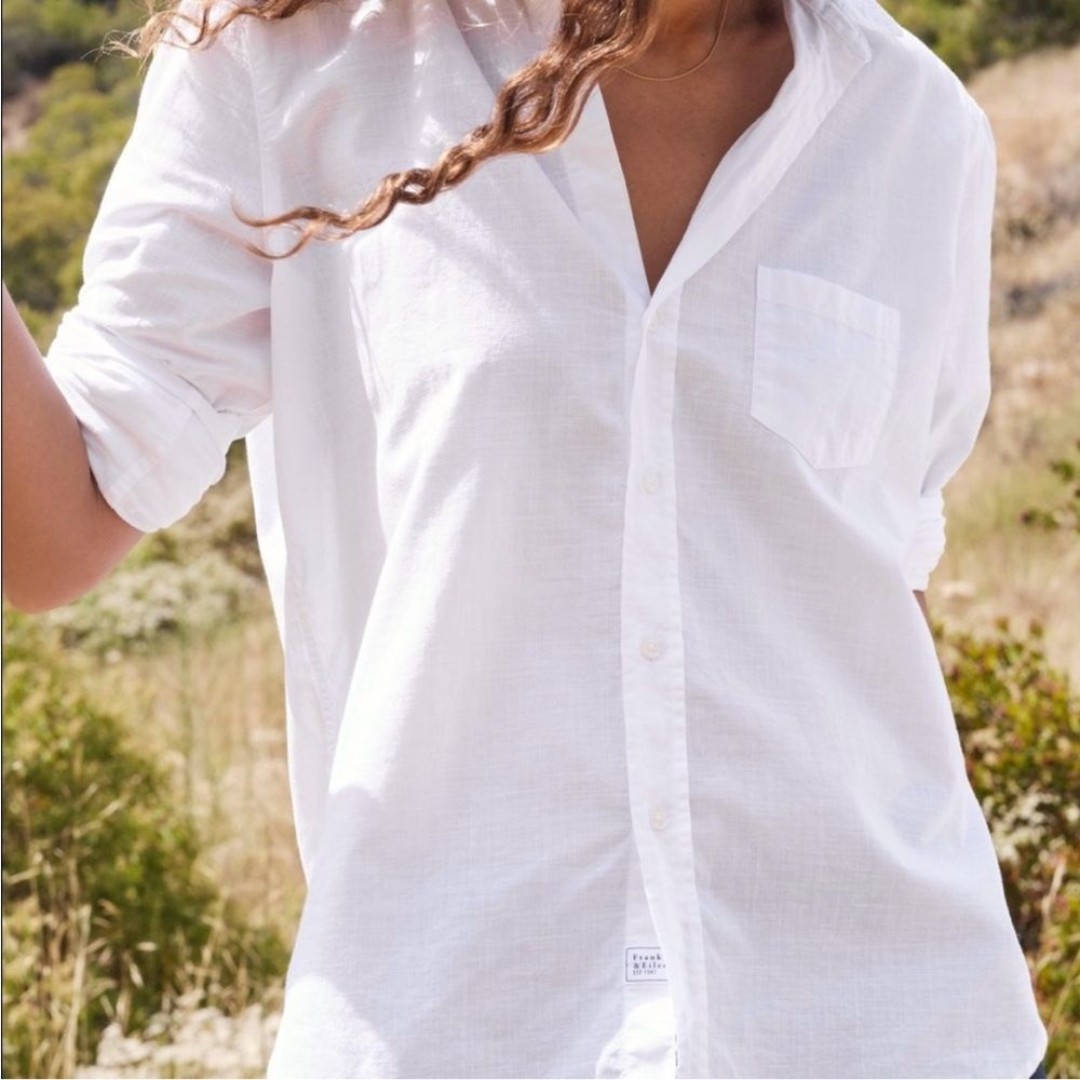 Frank & Eileen Don Button Up Long Sleeve Shirt White XXS