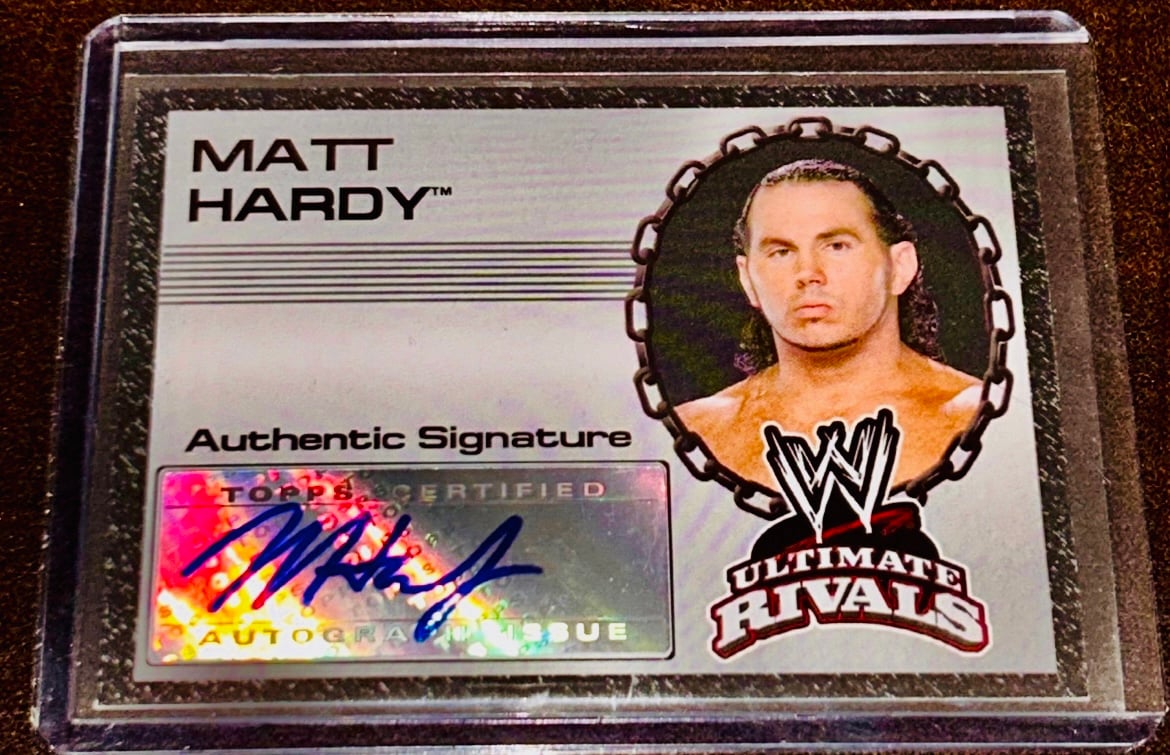 2008 WWE Matt Hardy Auto Topps Silver Certified