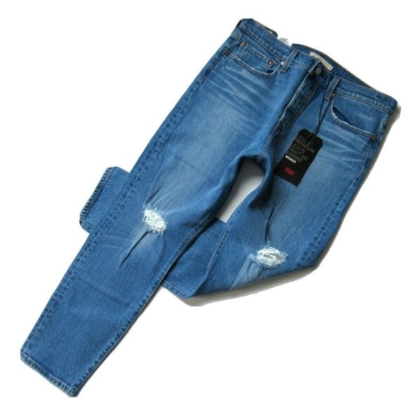 NWT Levi's Wedgie in Charleston Breeze High Rise Tapered Leg Stretch Jeans 28