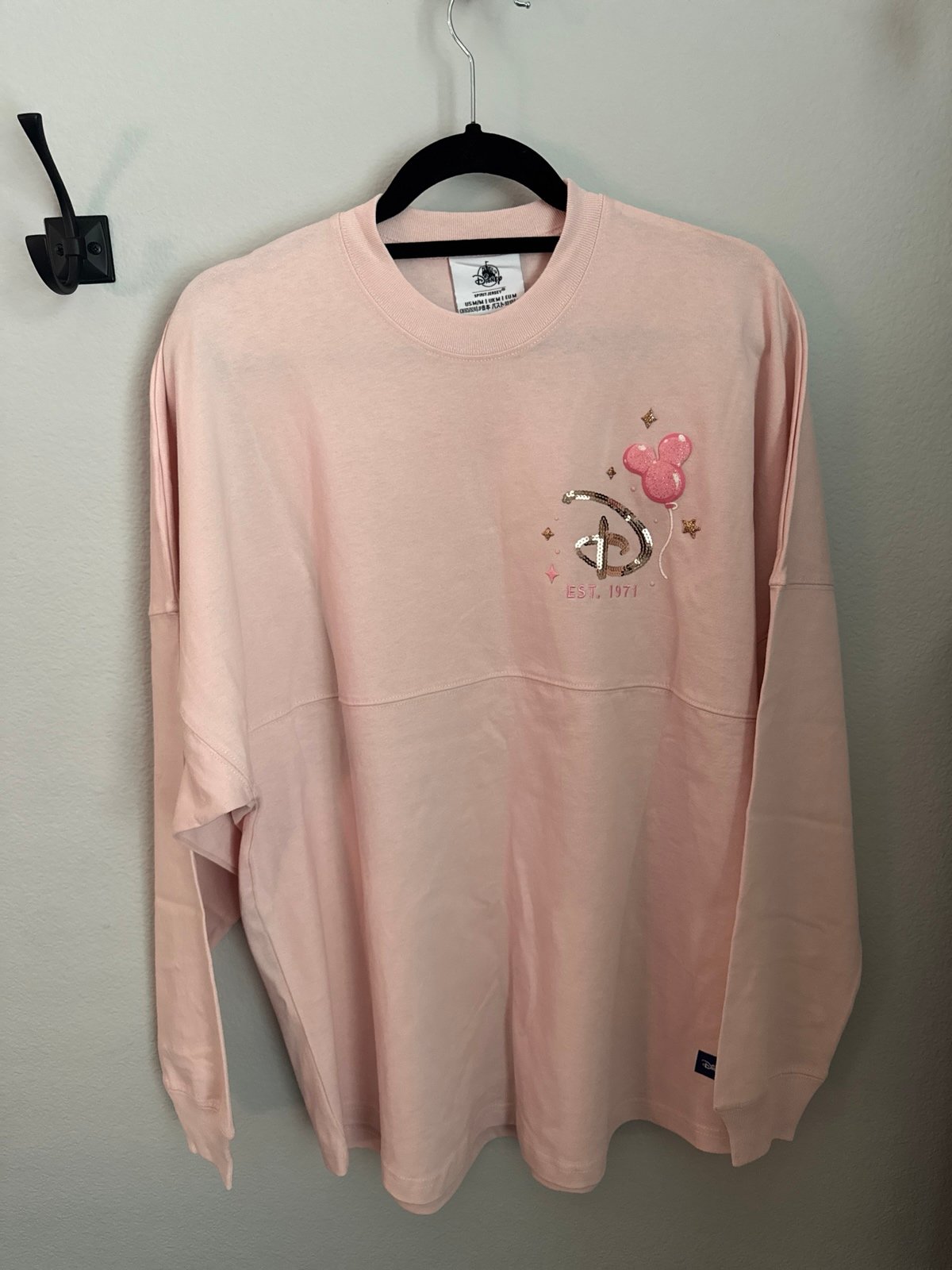 Disney Spirit Jersey Pink Sequins sz M