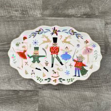 Robert Stanley Christmas Nutcracker Ballerina Scallop Tray Platter