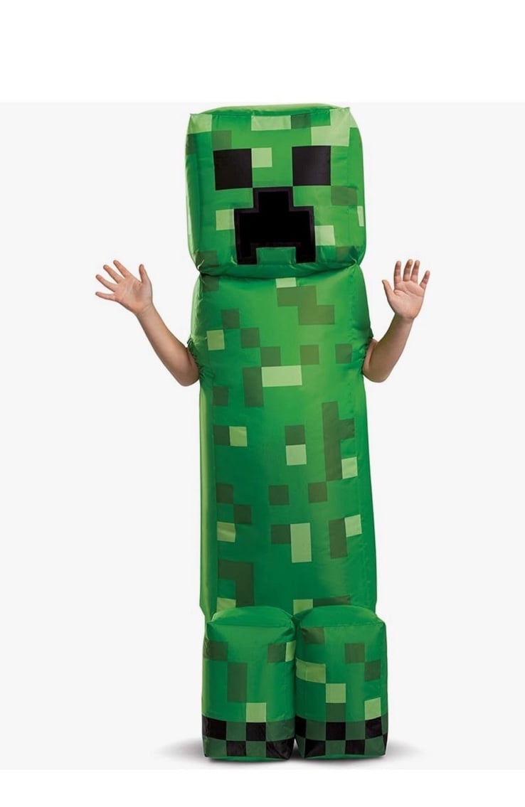 Disguise Minecraft Creeper Inflatable Costume, Green - New in Original Box