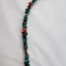 Vintage Navajo Southwestern Turquoise & Red Coral Silver Necklace 20 Boho