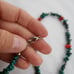 Vintage Navajo Southwestern Turquoise & Red Coral Silver Necklace 20 Boho