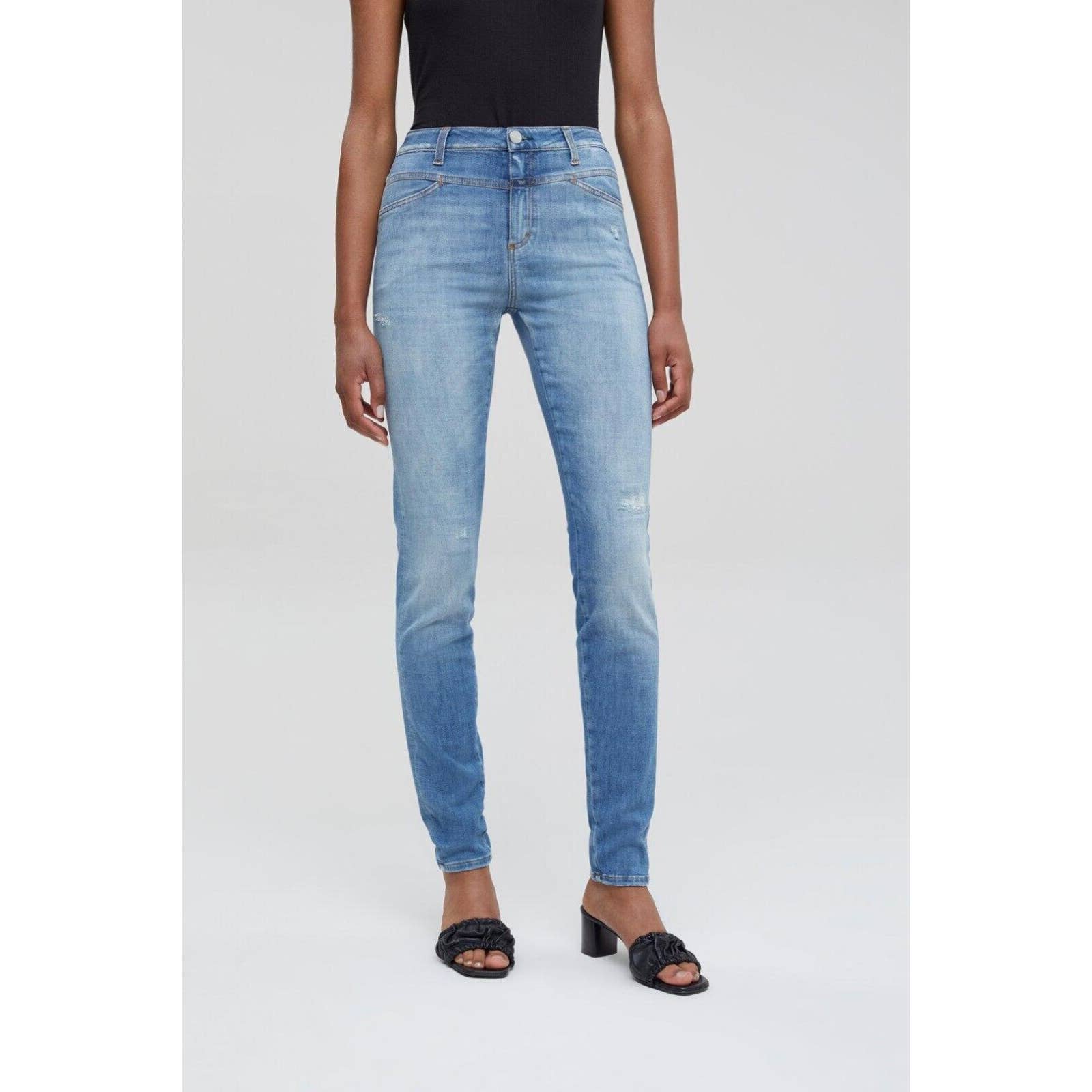 Closed Jeans Skinny Pusher Selvedge High Waist Candiani Denim Size 27 W 26