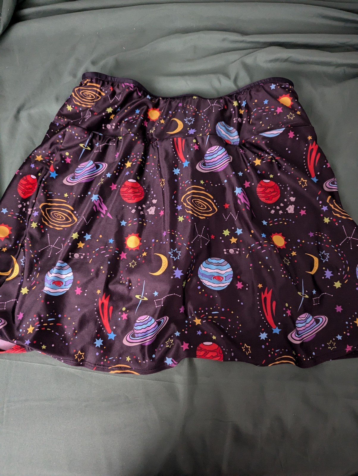 Sparkleskirts Bolder Athletic Running Skirt Skort Large Space Themed