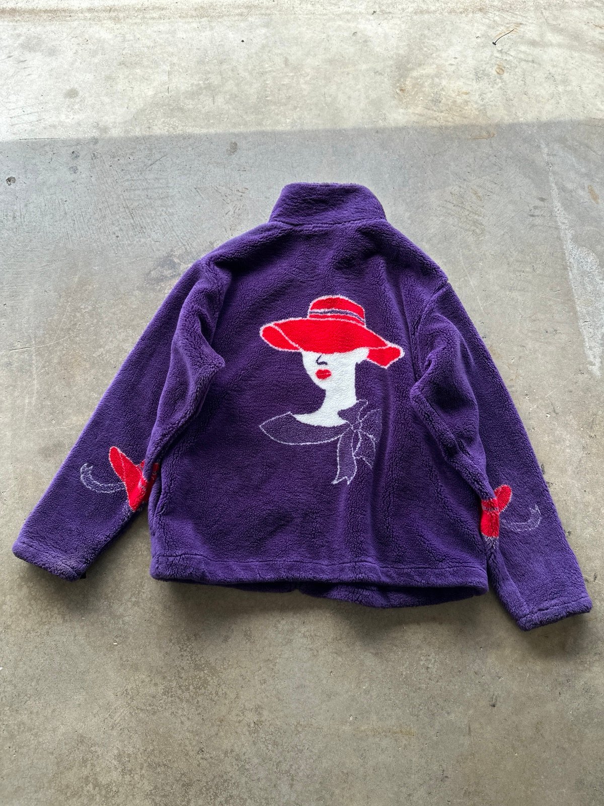 Vintage purple art fleece