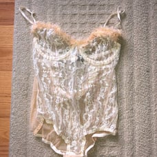 Desinger lace white & gold lingerie new
