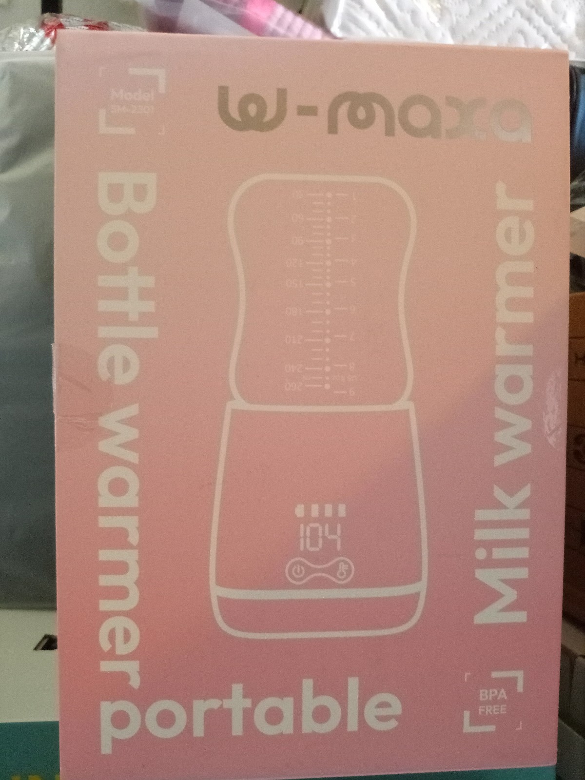 Portable Bottle Warmer, w-maxa Fast Baby Bottle Warmer for Travel with Glass Bot