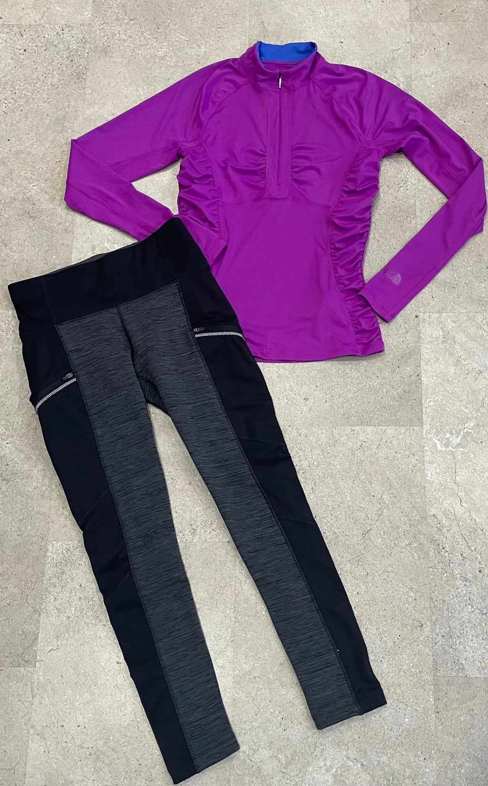 Womens ATHLETA/THE NORTH FACE Pullover & Fleece Lined Leggings, sz Small