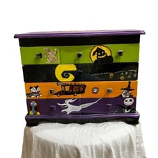 2018 Nightmare Before Christmas Jewelry Box Hand painted wood Bent Twig Creation