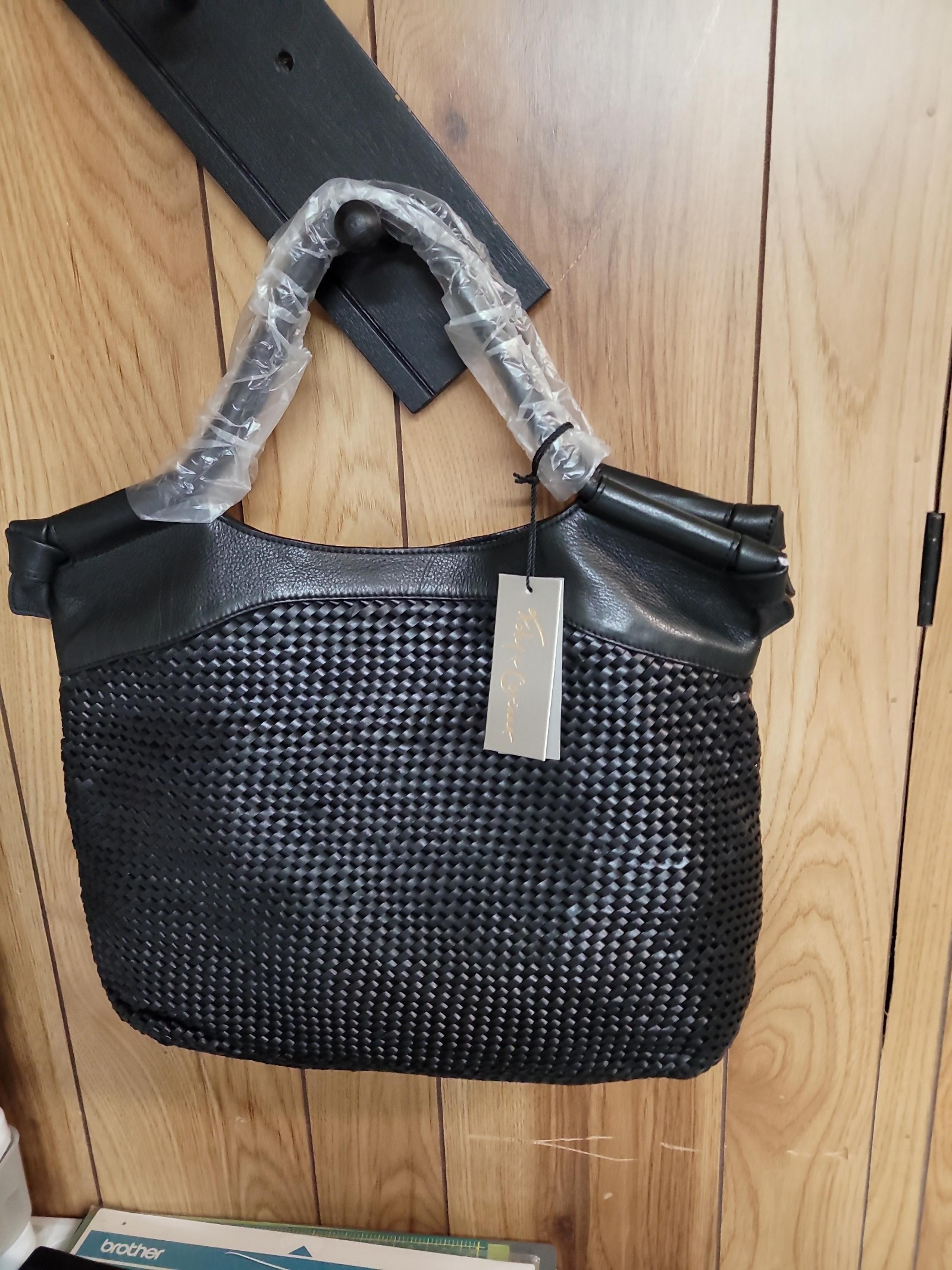 FOLEY AND CORINNA BLACK LEATHER HANDBAG NEW