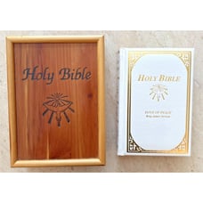 KJV Holy Bible In Cedar Wood Remembrance Box Dove Of Peace Never Used King James