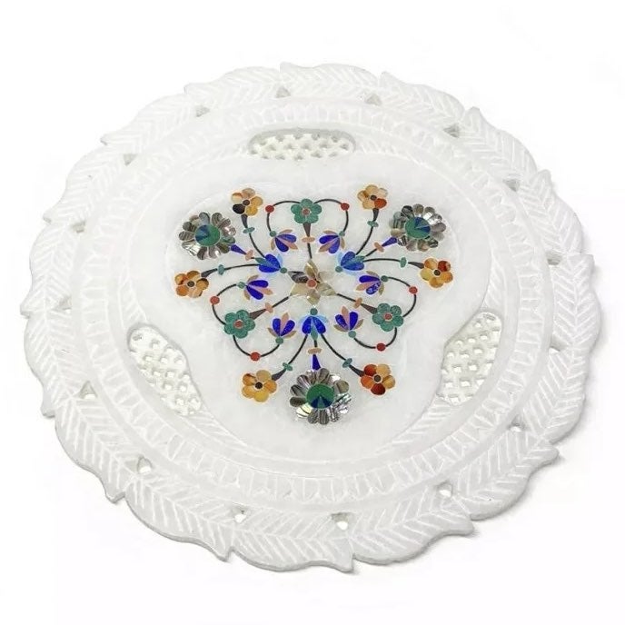 8 Pietra Dura Inlaid Marble Marquetry