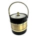 Vintage Morgan Black & Gold MCM Barware Insulated Ice Bucket With Handle READ