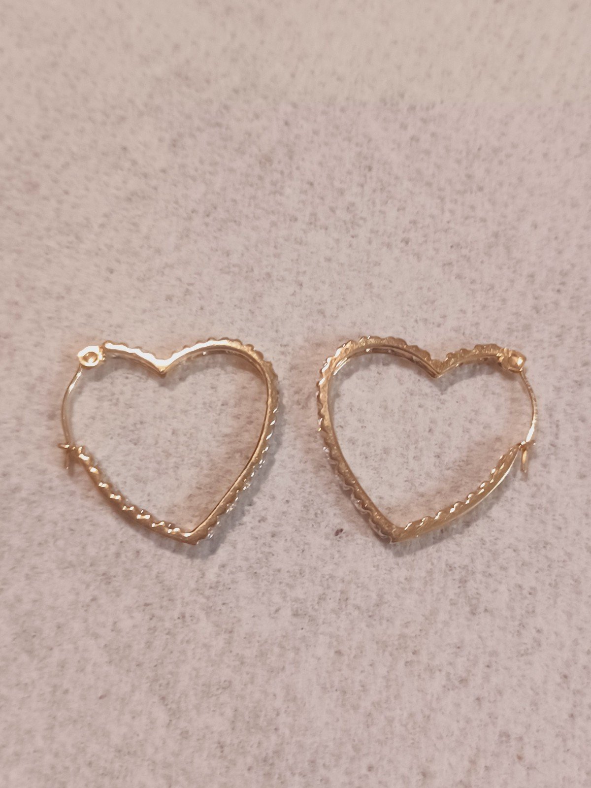 14k yellow gold hearts Earrings for women