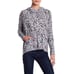 Sundry Draped Gray Leopard Print Hoodie Small