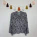 Sundry Draped Gray Leopard Print Hoodie Small