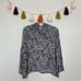 Sundry Draped Gray Leopard Print Hoodie Small