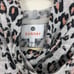 Sundry Draped Gray Leopard Print Hoodie Small