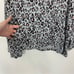 Sundry Draped Gray Leopard Print Hoodie Small