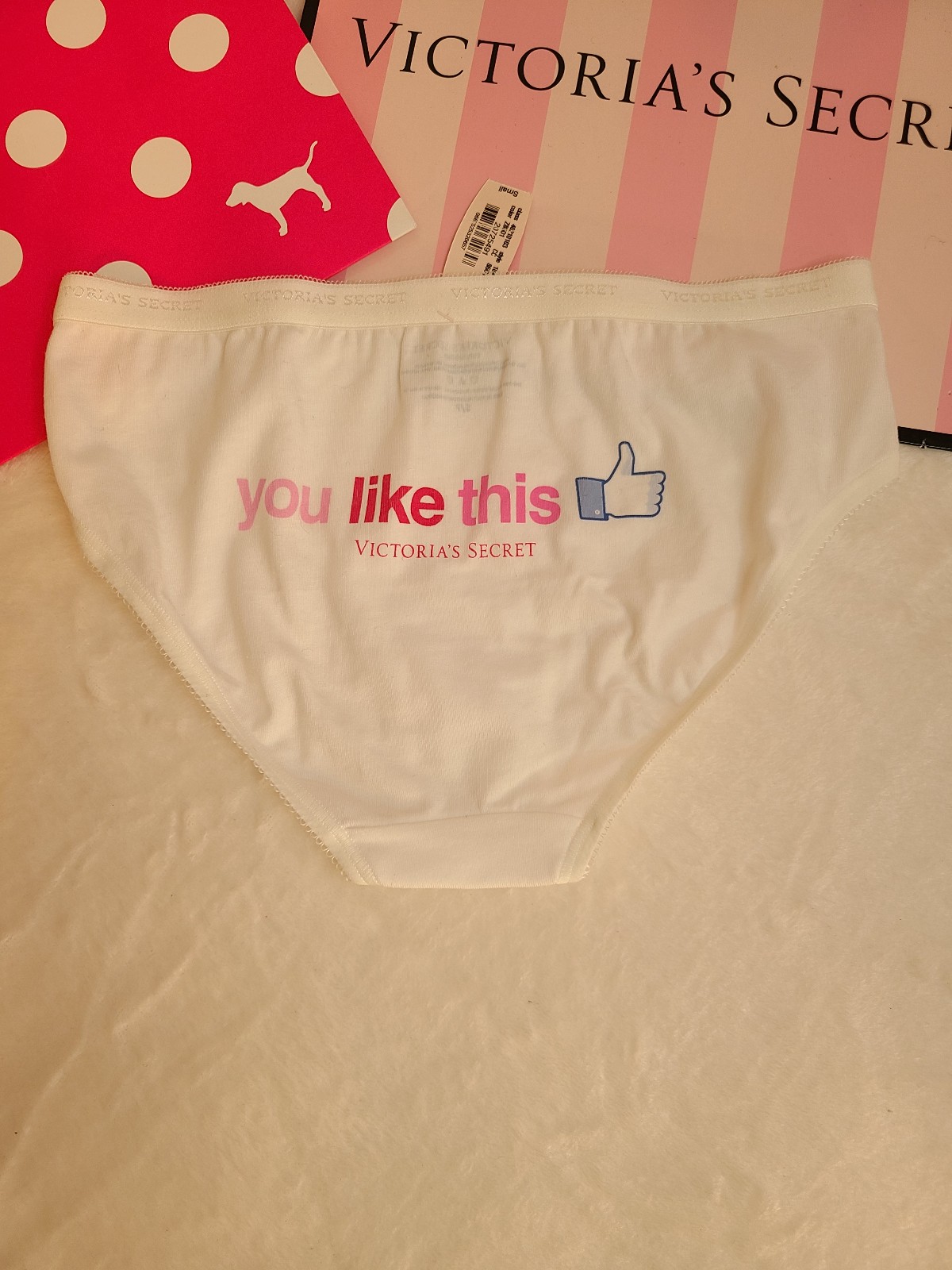 NWT Rare Y2K Victoria's Secret Signature Cotton Hiphugger Panty Size Sm