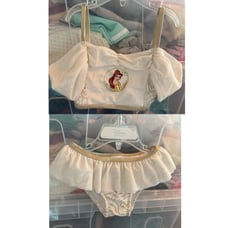 Disney store BELLE~Deluxe~2pc~Metallic Trim + Ruffled Skirt~SWIM SUIT Size 4