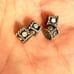 Lot of six Sterling Bali beads. Sv15