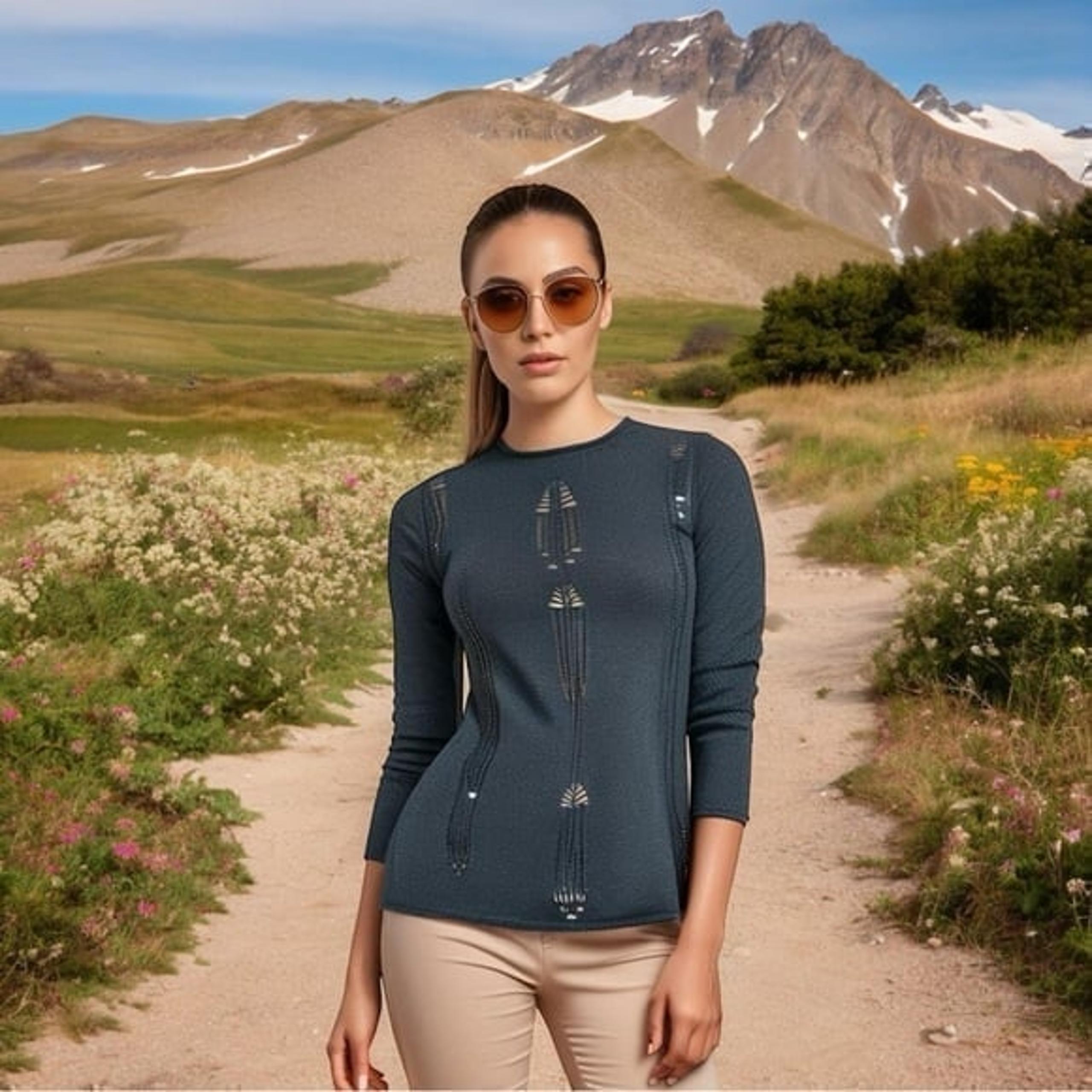 Women Sweater YOUNG FABULOUS & BROKEN Long Sleeve Crewneck Cut Out Sweater Top