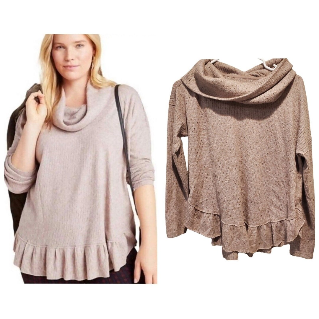 Anthropologie Maeve Womens Sweater X Small Brown Pullover