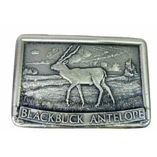 VTG koleaco Blackbuck Belt Buckle 2.25 x3.25 Custom Design 3D Deer Hunting EUC