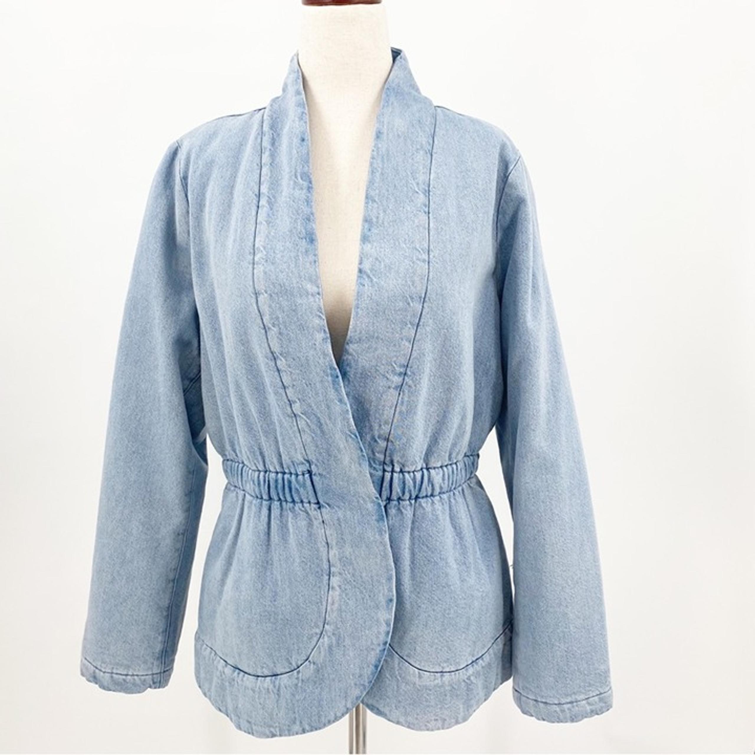 J. Jill PureJill Elements Indigo Padded Denim Jacket Small