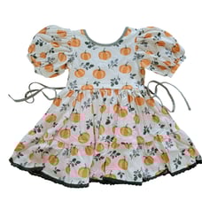 Girl August Pumpkin Market Dress