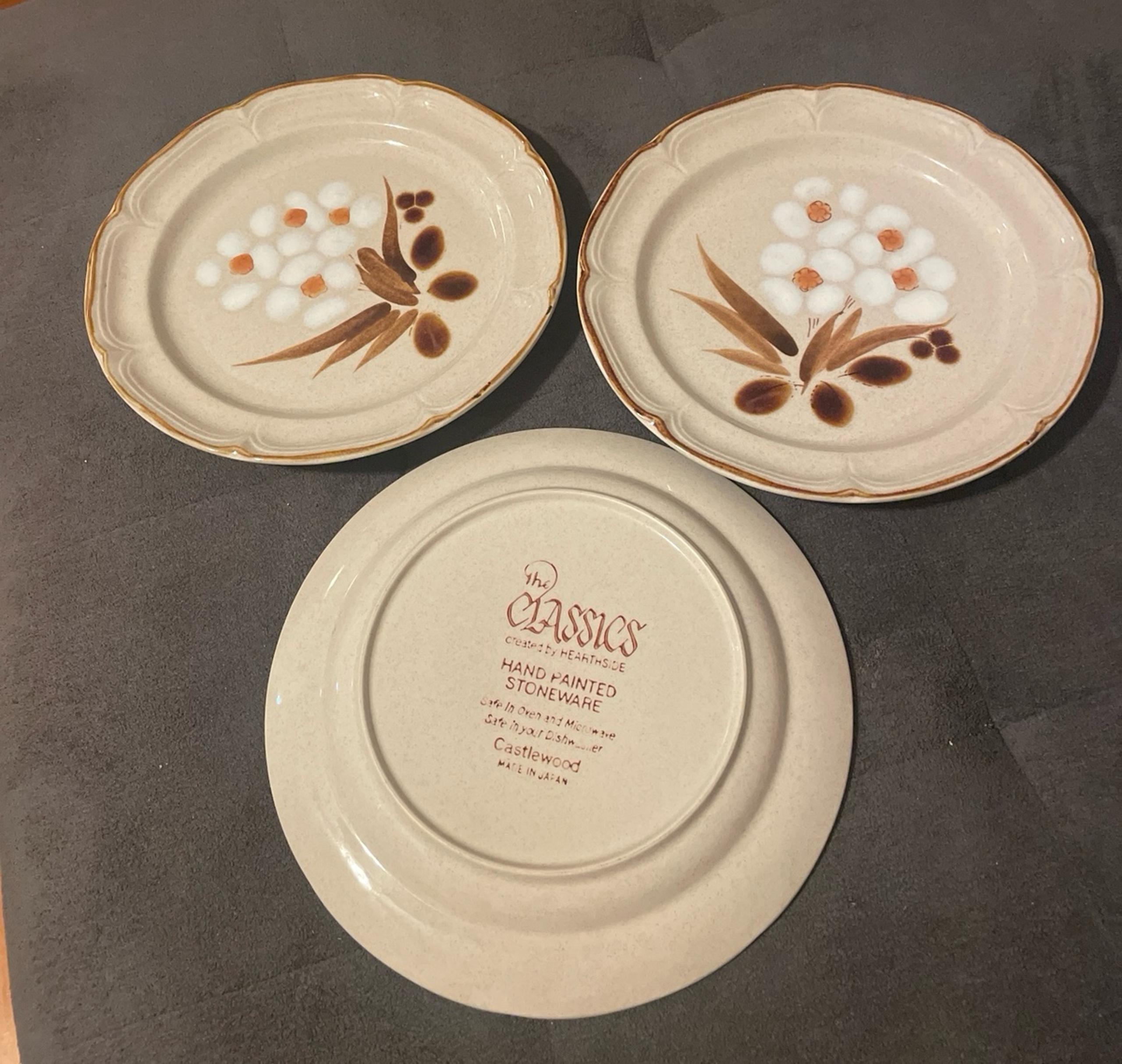The Classics Hearthside Stoneware Castlewood Dinner Plate Made in Japan-set of 3